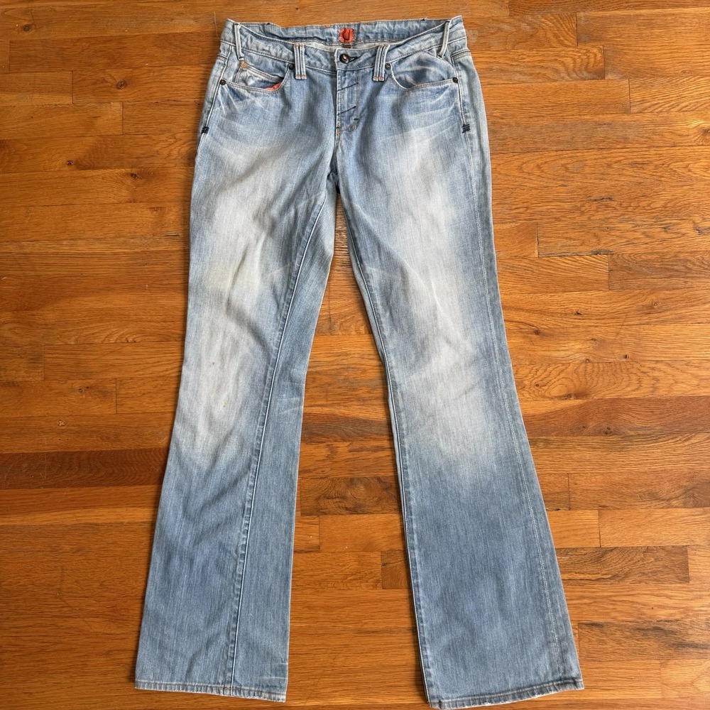 Yanuk U Y2K Womens Bootcut Denim Jeans Size 29 Blue NEW Low Rise Good Fade Flare